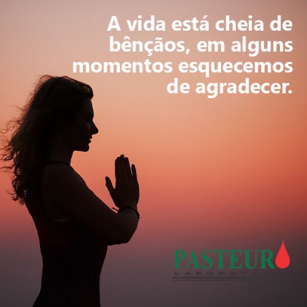 A vida está cheia de bênçãos, em alguns momentos esquecemos de agradecer.